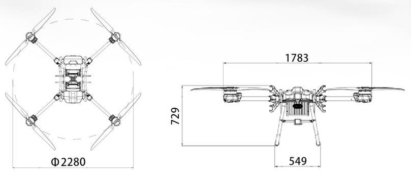 50 kg professionelle Lieferung, Frachttransport, Landwirtschaft, Drohne, 40 l, Pestizidspr&uuml;hen, Uav-Drohne