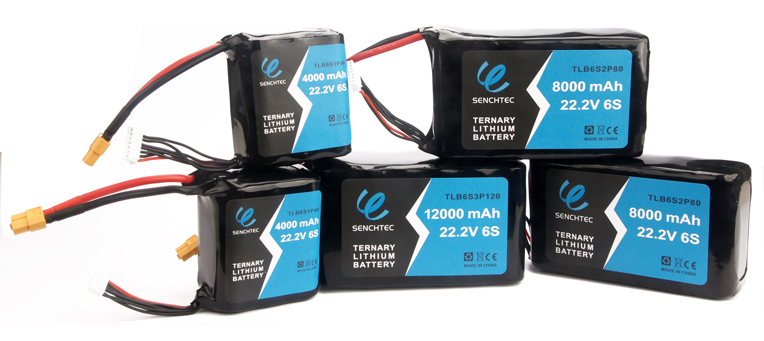 Senchtec 4000 MAh Trinary Battery Lithium Pack 22,2V 6S Ισχυρό, επαναφορτιζόμενο πακέτο μπαταριών μεγάλης εμβέλειας Πολυκόπτερο Quadcopter Uav Drone Fpv Battery
